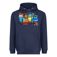 Navy truck coffee cups Heavyweight Hoodie - Zillion Design Studio