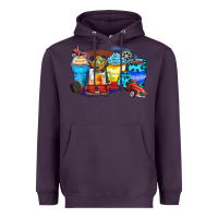 Plum truck coffee cups Heavyweight Hoodie - Zillion Design Studio
