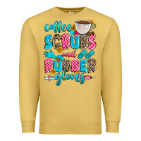 Antique Gold coffee scrubs and rubber gloves Premium Sweatshirt - Zillion Design Studio