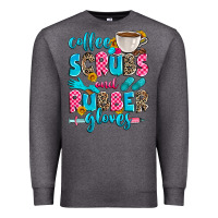 Charcoal Heather coffee scrubs and rubber gloves Premium Sweatshirt - Zillion Design Studio