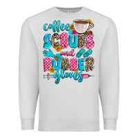 Dove Grey coffee scrubs and rubber gloves Premium Sweatshirt - Zillion Design Studio