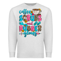 Oatmeal Heather coffee scrubs and rubber gloves Premium Sweatshirt - Zillion Design Studio