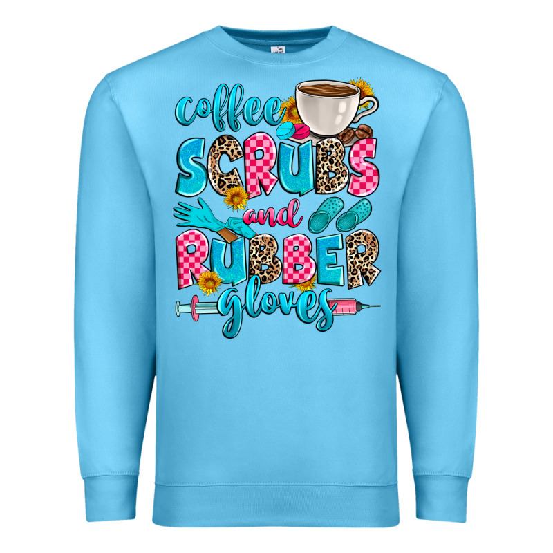 Coffee Scrubs And Rubber Gloves Premium Sweatshirt by Zillion Design Studio | Teevron