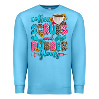 Ocean Blue coffee scrubs and rubber gloves Premium Sweatshirt - Zillion Design Studio