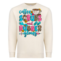 Sandshell coffee scrubs and rubber gloves Premium Sweatshirt - Zillion Design Studio