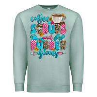 Seafoam coffee scrubs and rubber gloves Premium Sweatshirt - Zillion Design Studio