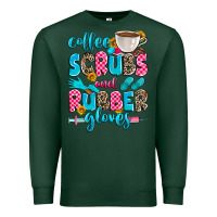 Sports Green coffee scrubs and rubber gloves Premium Sweatshirt - Zillion Design Studio