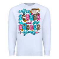 White coffee scrubs and rubber gloves Premium Sweatshirt - Zillion Design Studio