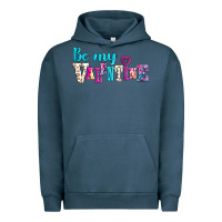 Pigment Midnight Navy be my valentine Urban Hoodie - AdoDesignShop