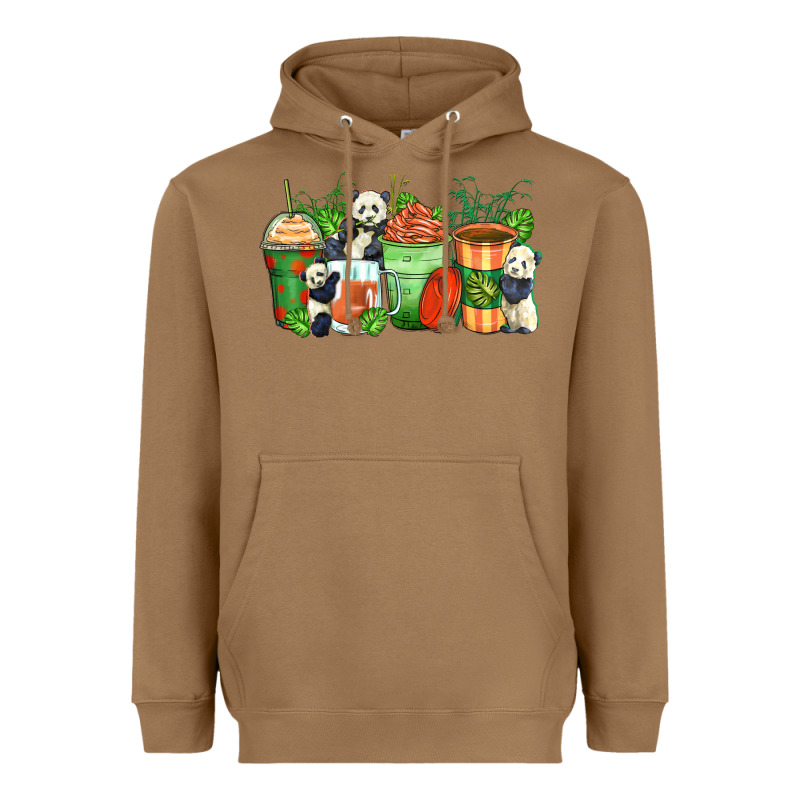Panda Coffee Cups Heavyweight Hoodie by Zillion Design Studio | Teevron