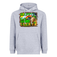 Heather Grey Happy Go Lucky Goat Heavyweight Hoodie - RanaPortraitStore