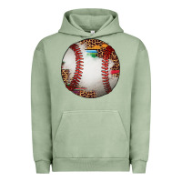 Pigment Oil Green western baseball leopard serape pattern Urban Hoodie - Artiststas