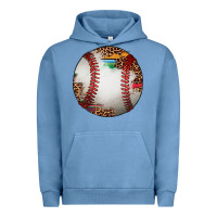 Pigment Pebble Blue western baseball leopard serape pattern Urban Hoodie - Artiststas