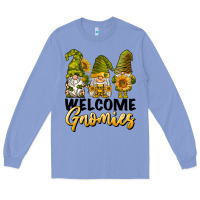 Colony Blue welcome gnomies sunflowers Long Sleeve Tee - BarkalooDesign