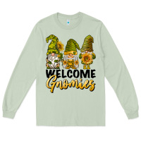 Matcha welcome gnomies sunflowers Long Sleeve Tee - BarkalooDesign