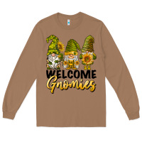 Toasted Coconut welcome gnomies sunflowers Long Sleeve Tee - BarkalooDesign