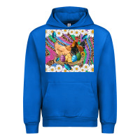 Cobalt easter farm chicken chick rooster daisys butterfly sunflower eggs glit Urban Hoodie - Artiststas