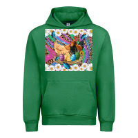Emerald easter farm chicken chick rooster daisys butterfly sunflower eggs glit Urban Hoodie - Artiststas