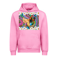 Fuchsia Pink easter farm chicken chick rooster daisys butterfly sunflower eggs glit Urban Hoodie - Artiststas