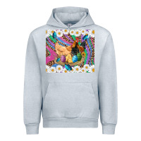 Heather Grey easter farm chicken chick rooster daisys butterfly sunflower eggs glit Urban Hoodie - Artiststas