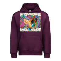 Mauve Wine easter farm chicken chick rooster daisys butterfly sunflower eggs glit Urban Hoodie - Artiststas