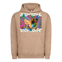 Pigment Burro easter farm chicken chick rooster daisys butterfly sunflower eggs glit Urban Hoodie - Artiststas