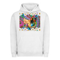 Pigment Lunar Rock easter farm chicken chick rooster daisys butterfly sunflower eggs glit Urban Hoodie - Artiststas