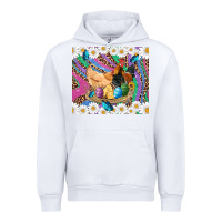 White easter farm chicken chick rooster daisys butterfly sunflower eggs glit Urban Hoodie - Artiststas
