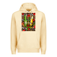 Beer Bottles With Wheat And Barley Premium Hoodie | Teevron
