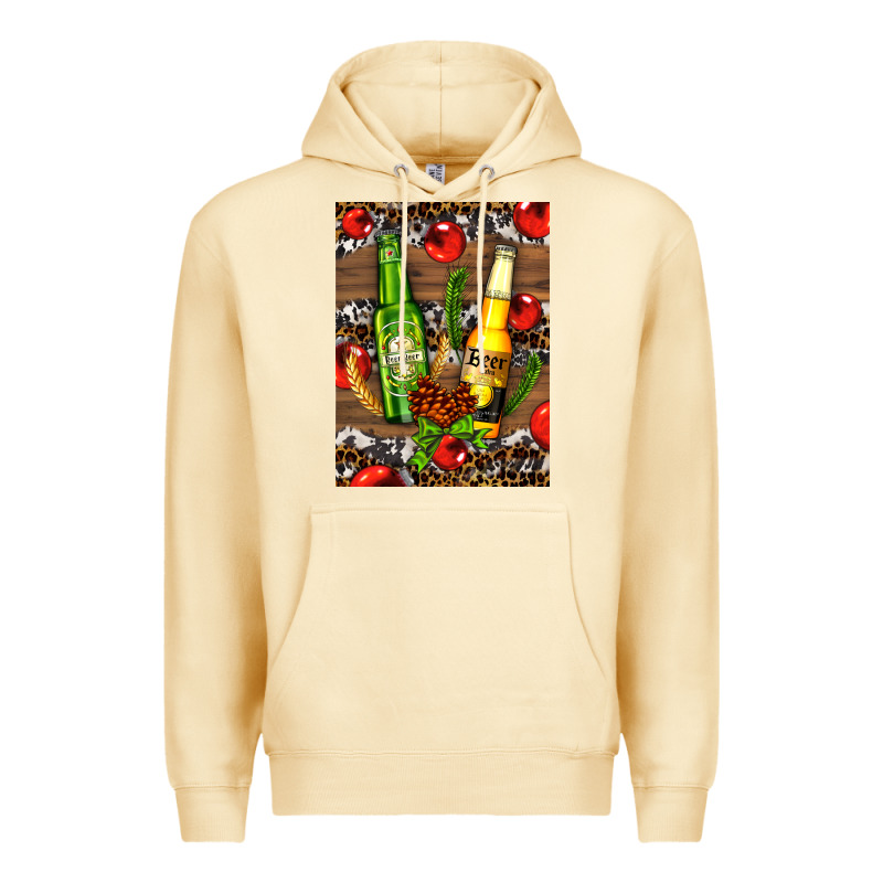 Beer Bottles With Wheat And Barley Premium Hoodie by AdoDesignShop | Teevron