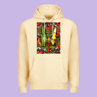 Beer Bottles With Wheat And Barley Premium Hoodie Designed By Adodesignshop