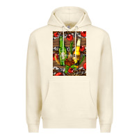 Sandshell beer bottles with wheat and barley Premium Hoodie - AdoDesignShop