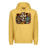 Antique Gold cross background Premium Hoodie - JahusDesignShop