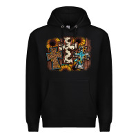 Black cross background Premium Hoodie - JahusDesignShop