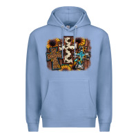 Colony Blue cross background Premium Hoodie - JahusDesignShop