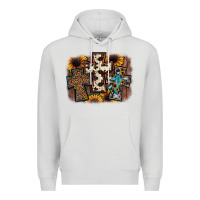 Dove Grey cross background Premium Hoodie - JahusDesignShop