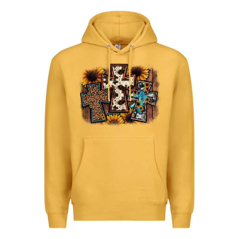 Cross Background Premium Hoodie by JahusDesignShop | Teevron