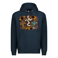 Navy cross background Premium Hoodie - JahusDesignShop