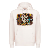 Pale Pink cross background Premium Hoodie - JahusDesignShop