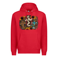 Red cross background Premium Hoodie - JahusDesignShop