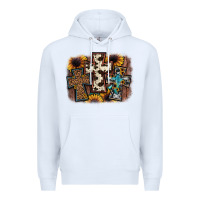 White cross background Premium Hoodie - JahusDesignShop