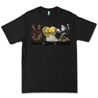 Black peace love ostrich Premium Tee - LillyAllenDesigns