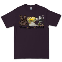 Plum peace love ostrich Premium Tee - LillyAllenDesigns