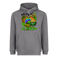 Storm Happy Go Lucky Pot Of Gold And Rainbow Heart Heavyweight Hoodie - RanaPortraitStore
