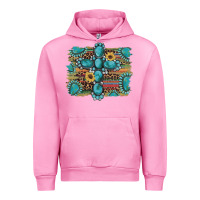Western Gemstone Cross Sunflowers Serape Leopard Glitter Urban Hoodie | Teevron