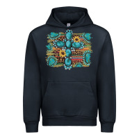 Navy western gemstone cross sunflowers serape leopard glitter Urban Hoodie - Artiststas
