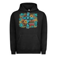 Pigment Black western gemstone cross sunflowers serape leopard glitter Urban Hoodie - Artiststas