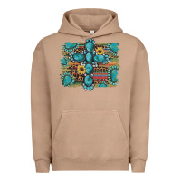Pigment Burro western gemstone cross sunflowers serape leopard glitter Urban Hoodie - Artiststas