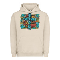 Pigment French Oak western gemstone cross sunflowers serape leopard glitter Urban Hoodie - Artiststas