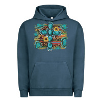 Pigment Midnight Navy western gemstone cross sunflowers serape leopard glitter Urban Hoodie - Artiststas